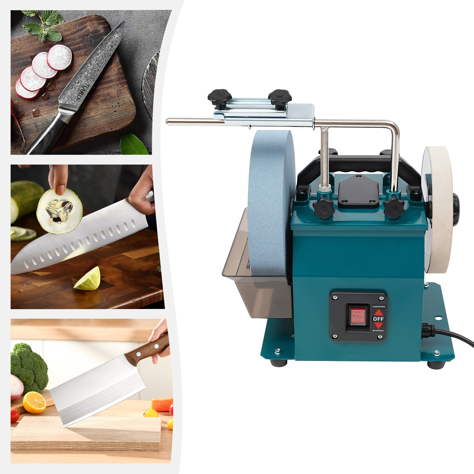 10-Inch Electric Knife Grit Sharpener Wet Stone Sharpening Grinding Machine