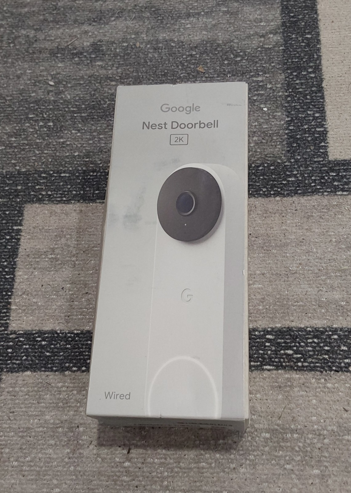 Google Nest Doorbell 2K - Smart Wired 3rd Gen W/ Gemini G6PPP (Snow) NEW C