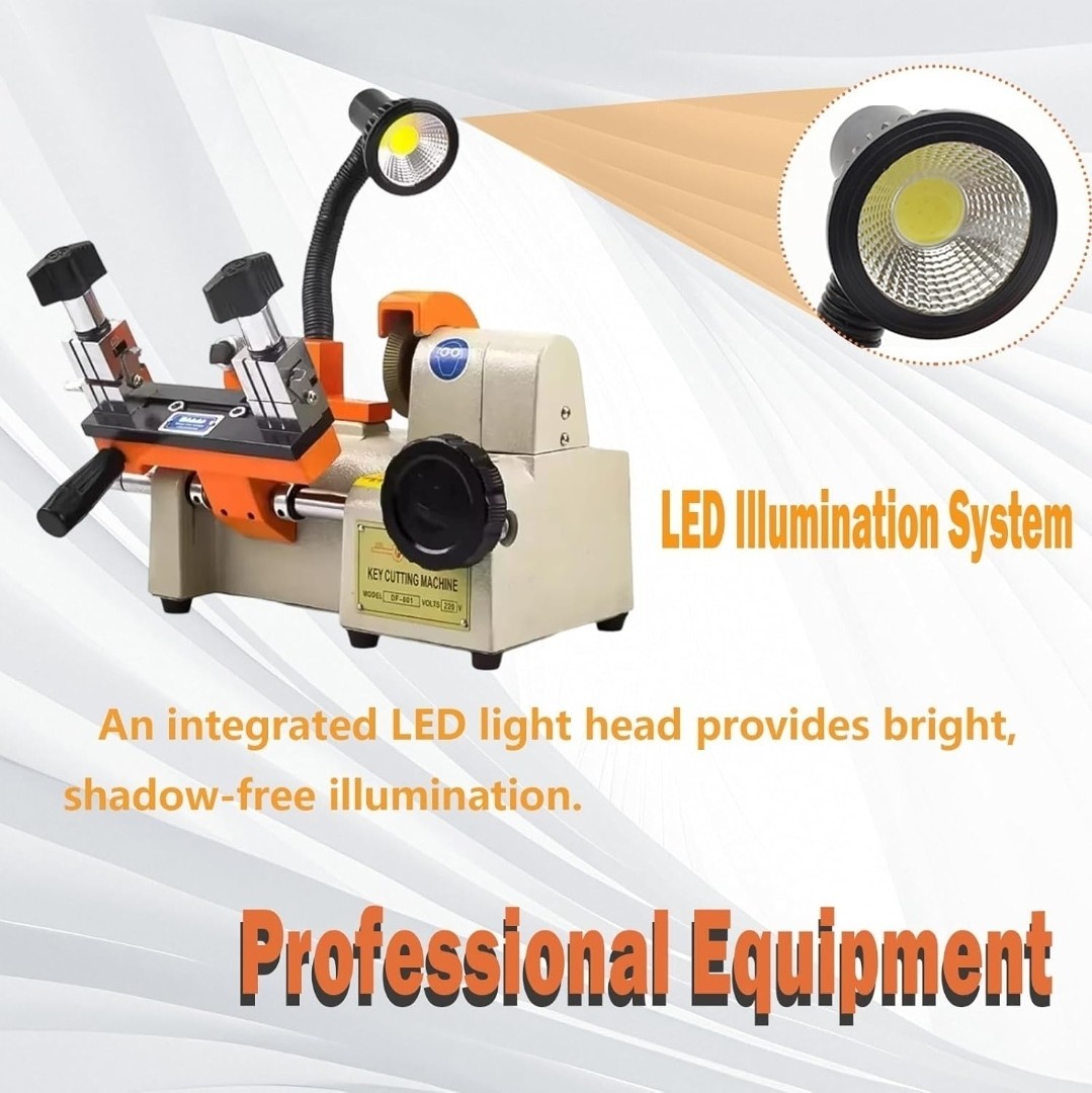 Key Cutting Machine with LED Lighting, Automatic Key Cutter, High Precision...