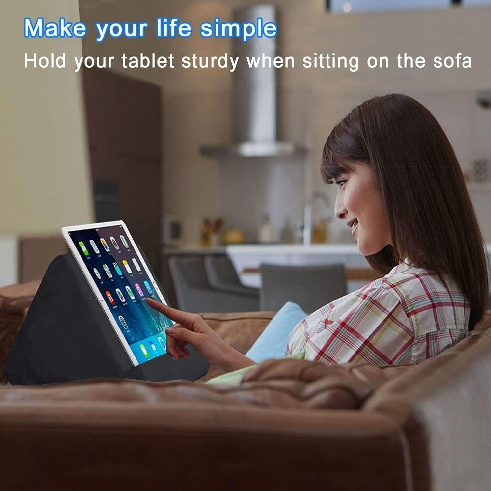 Tablet Pillow Stand - Tablet Holder Dock for Bed with Multi-Viewing Angles, Comp