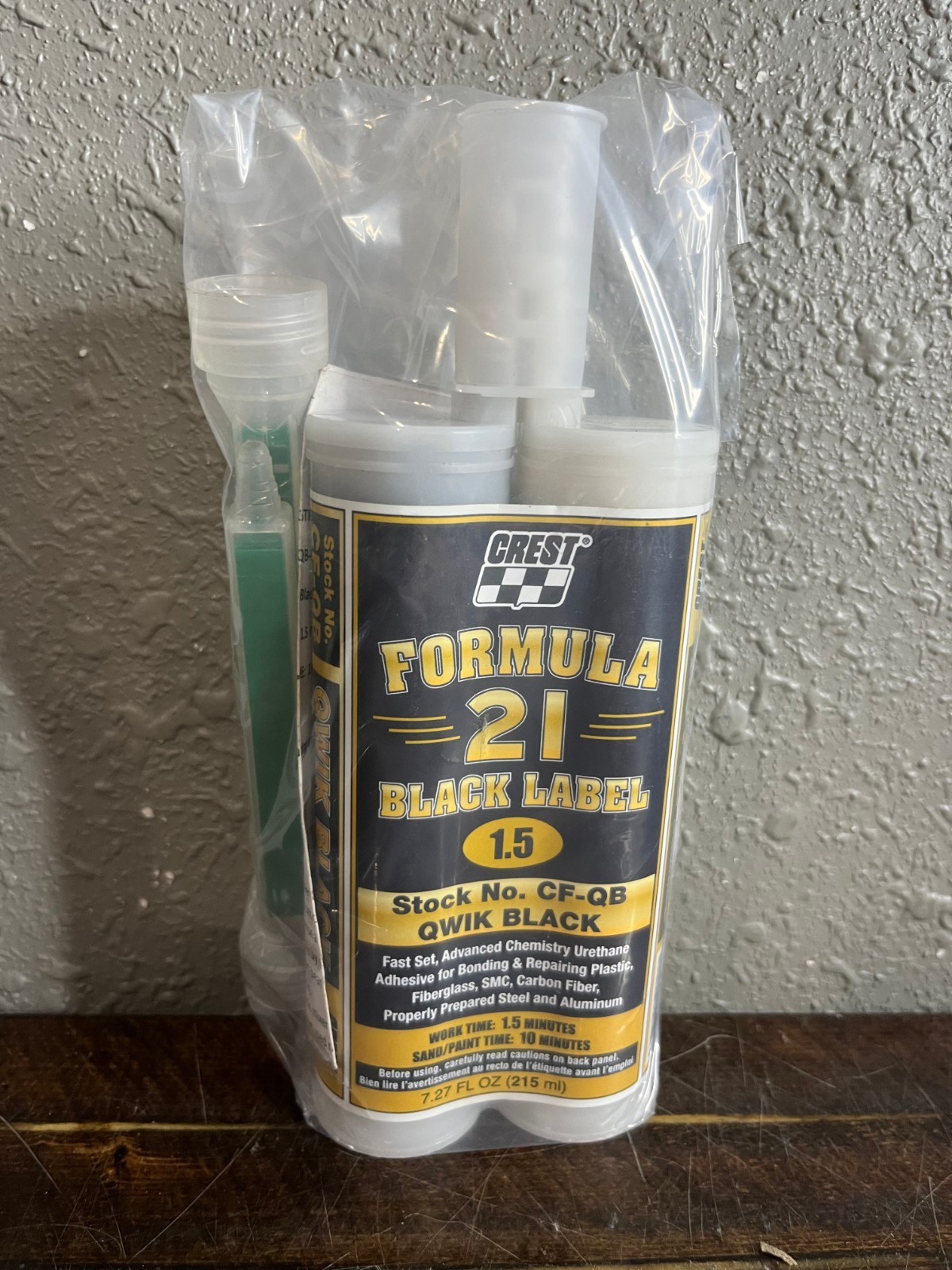 Crest Formula 21 Qwik Black Label CF-QB Urethane Adhesive 7.27 Fl Oz