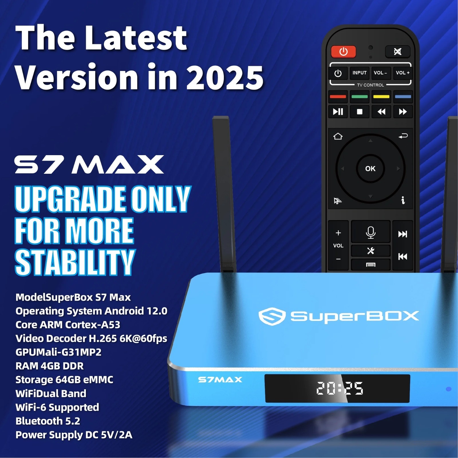 Media Player superbox s7max latest version 2026 Streaming Box with all channel