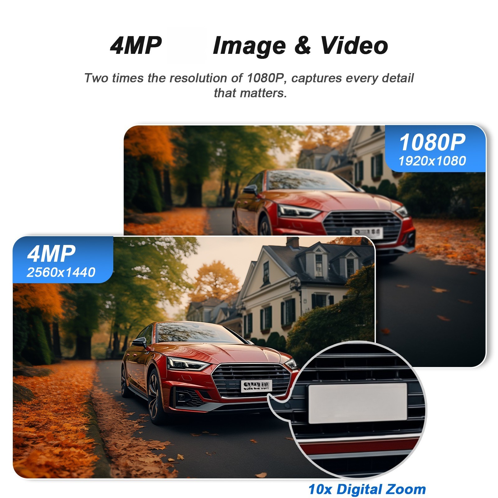 4MP 5G Solar Battery Powered Camera Wireless WiFi Outdoor Home Security Camera