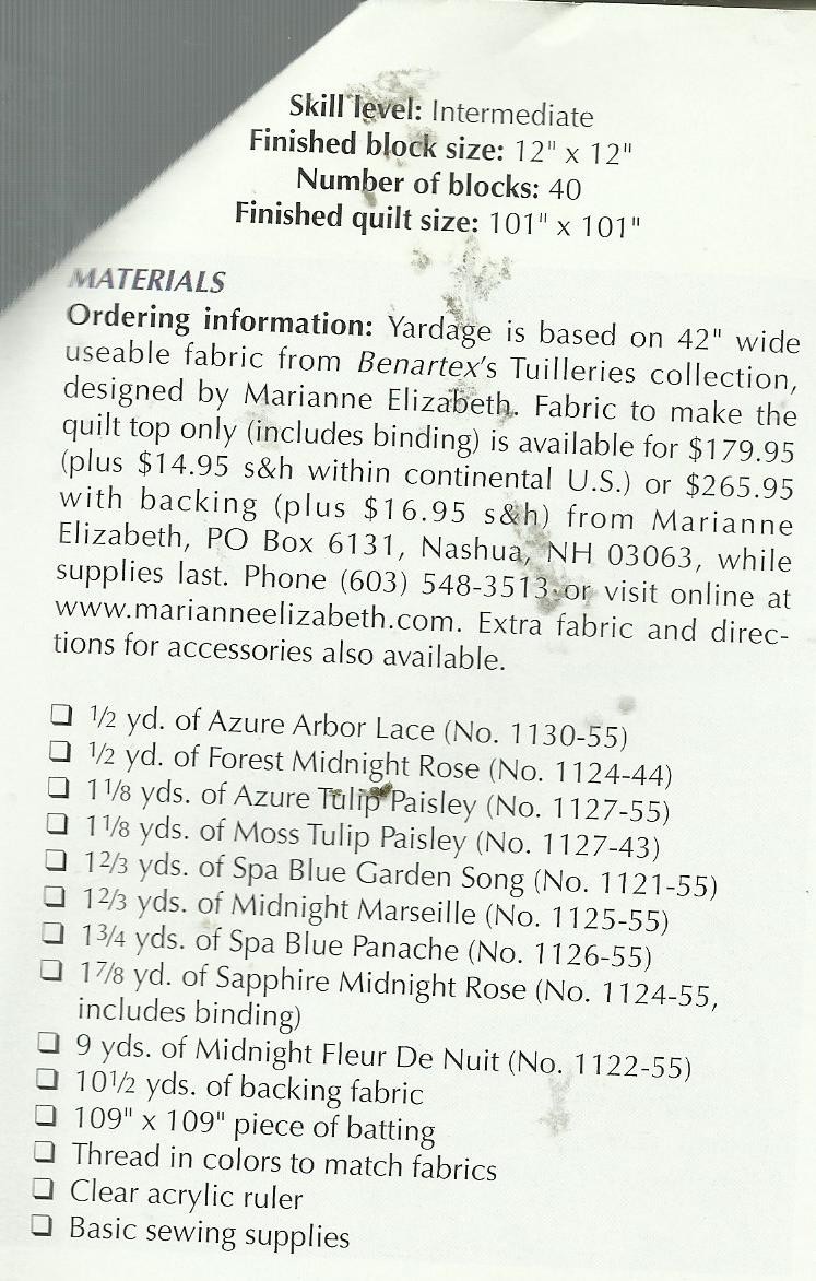 D0126 CRESCENDOS QUILT PATTERN/INSTRUCTIONS
