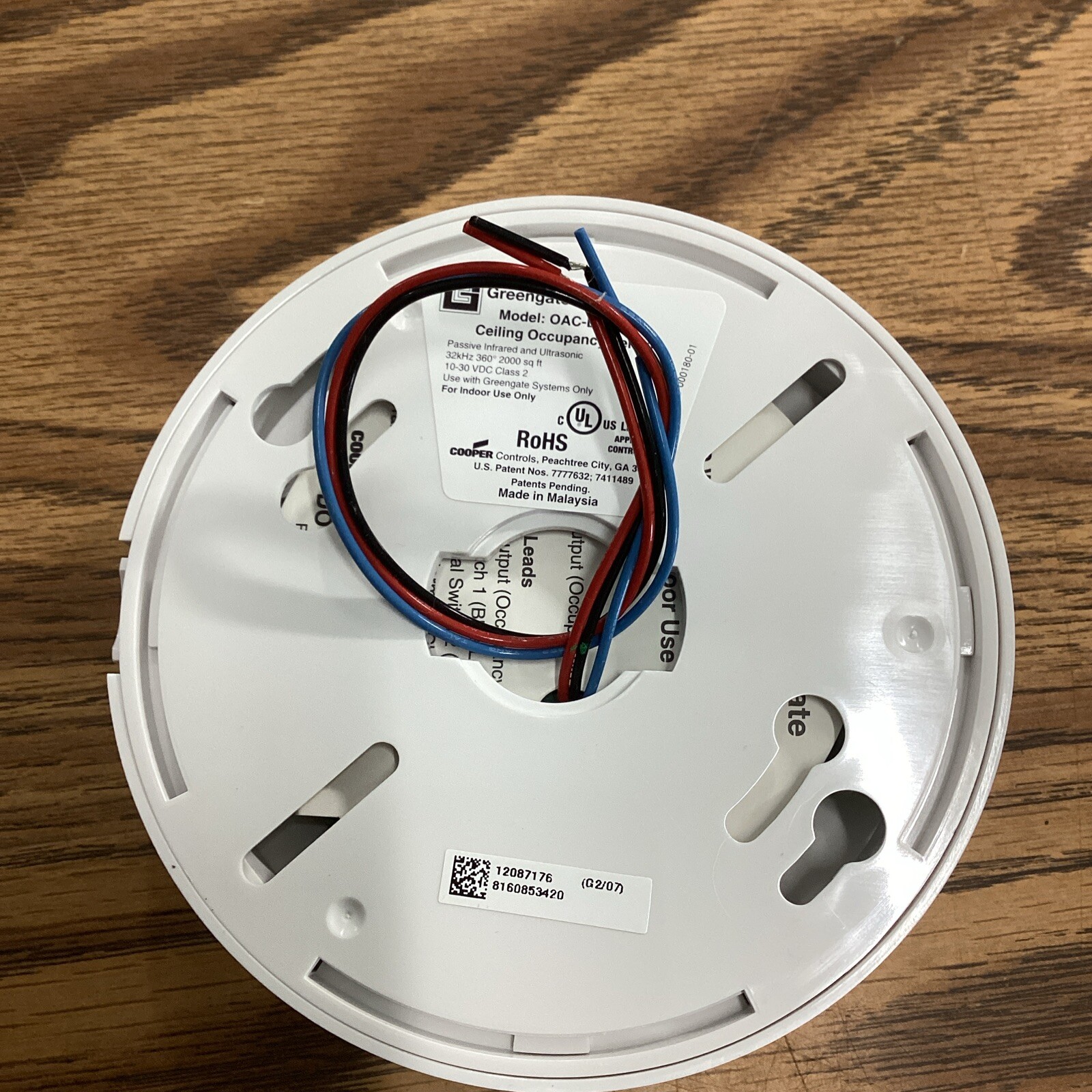Greengate Cooper Controls OAC-DT-2000 Ceiling Occupancy Sensor White NEW