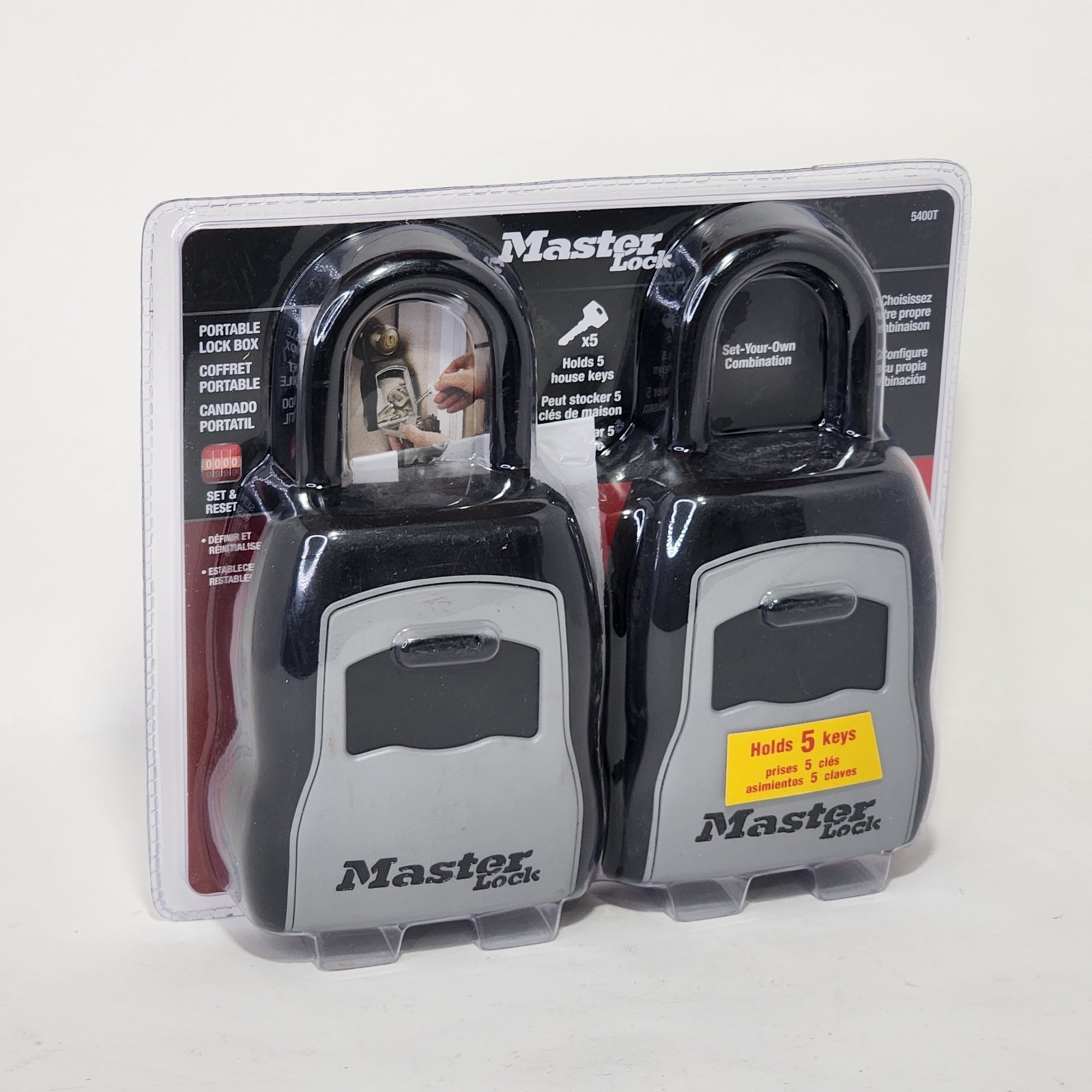 Master Lock Box 5400T Combination Lock Boxes 2-Pk Value Holds 5 keys ~ New ~