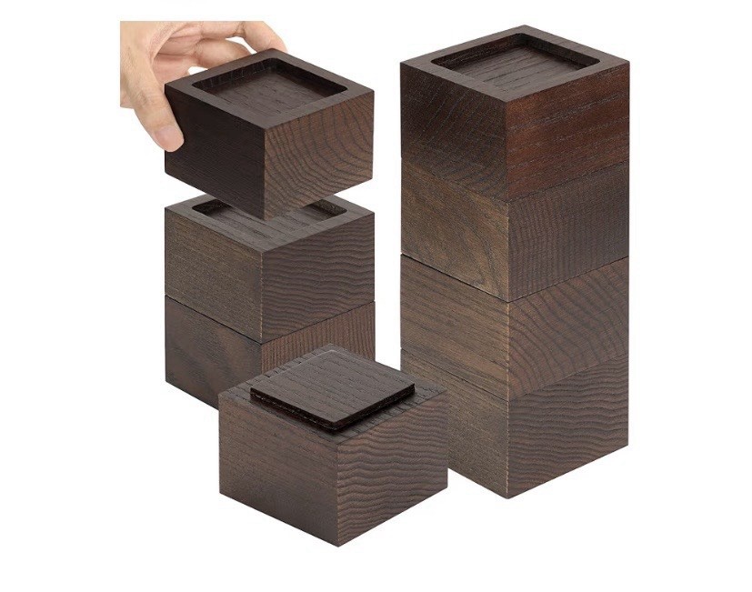 FASONLA Bed Risers (Set of 8) Furniture Risers Lifts Height 2"
