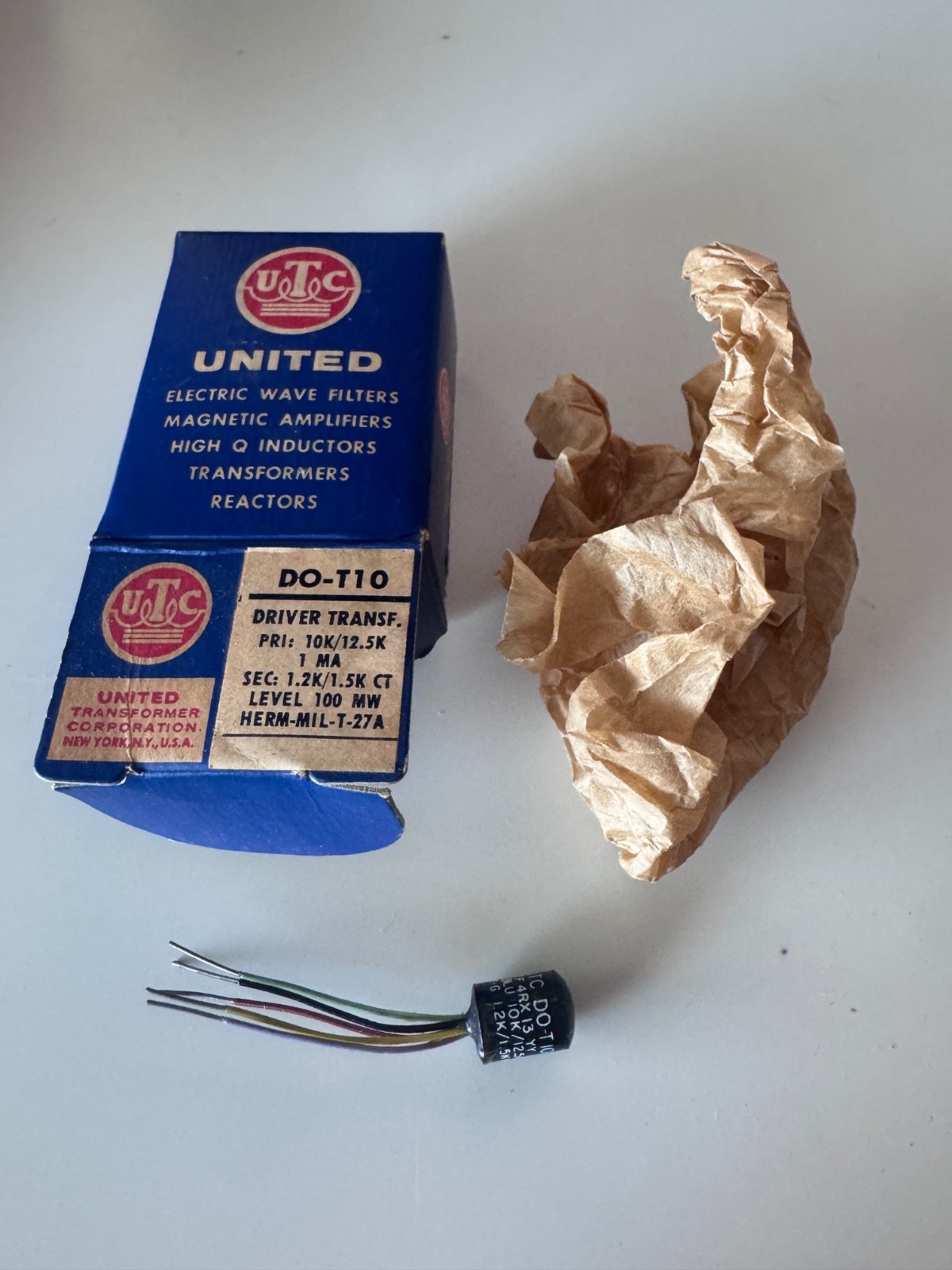 UTC United DO-T10 Driver Transf. PRI: 10K/12.5K New Old Stock