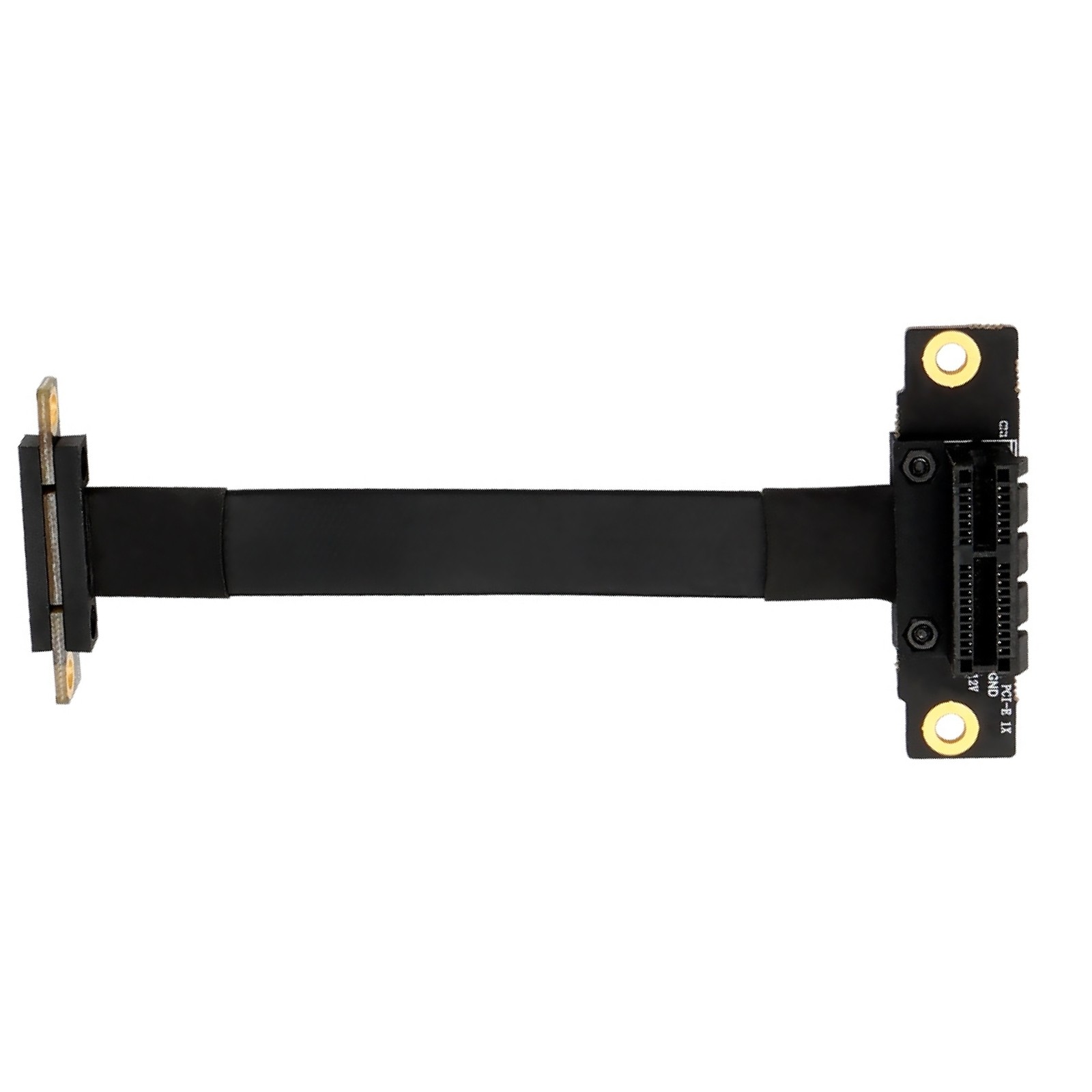 Dual 90° Right Angle PCIE X1 Riser Cable PCIe 3.0 x1 to x1 Extension Cable 8Gbps