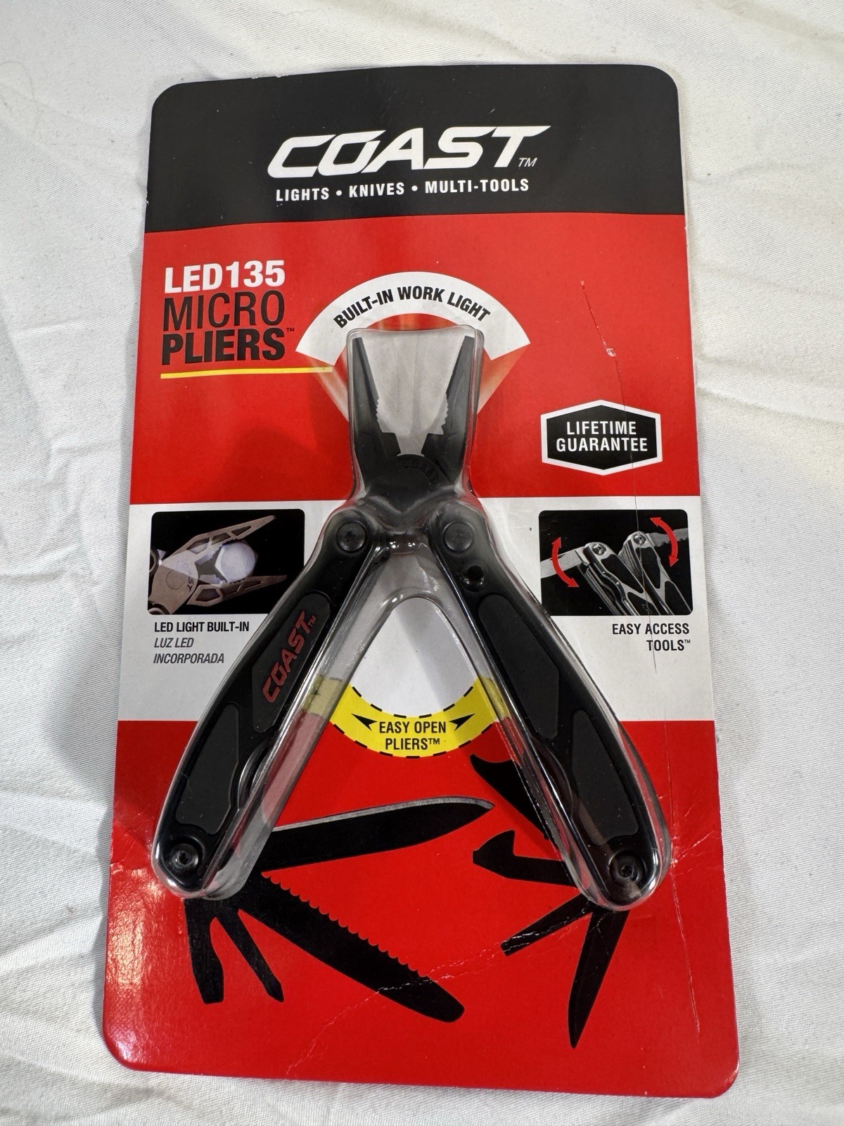 Coast LED135 14-Tool Micro Pliers with Built-In LED Light Color: Black