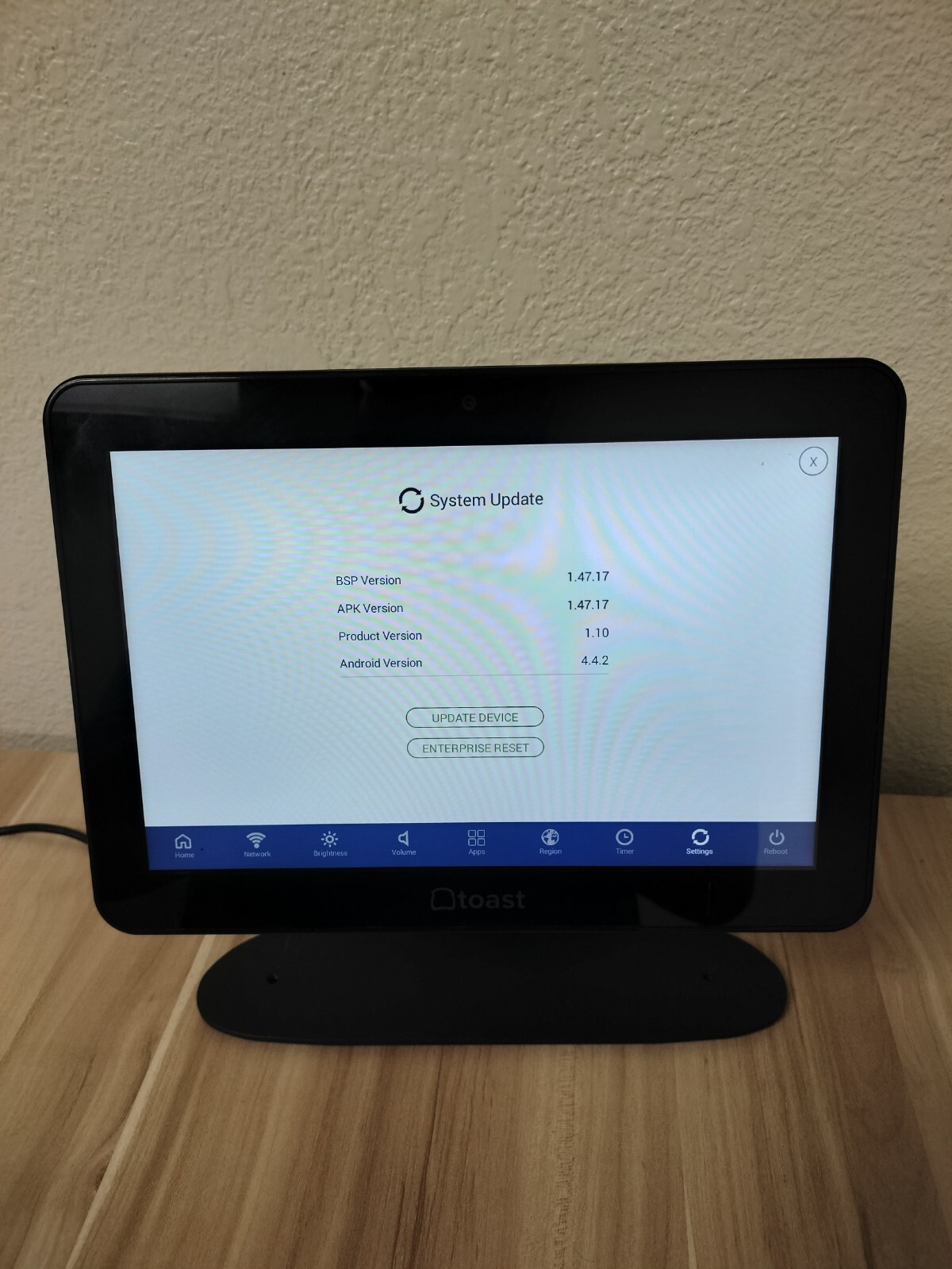 ELO Toast ESY10i1B 10" Touchscreen (ANDROID 4.4.2) POS System*READ DESC*