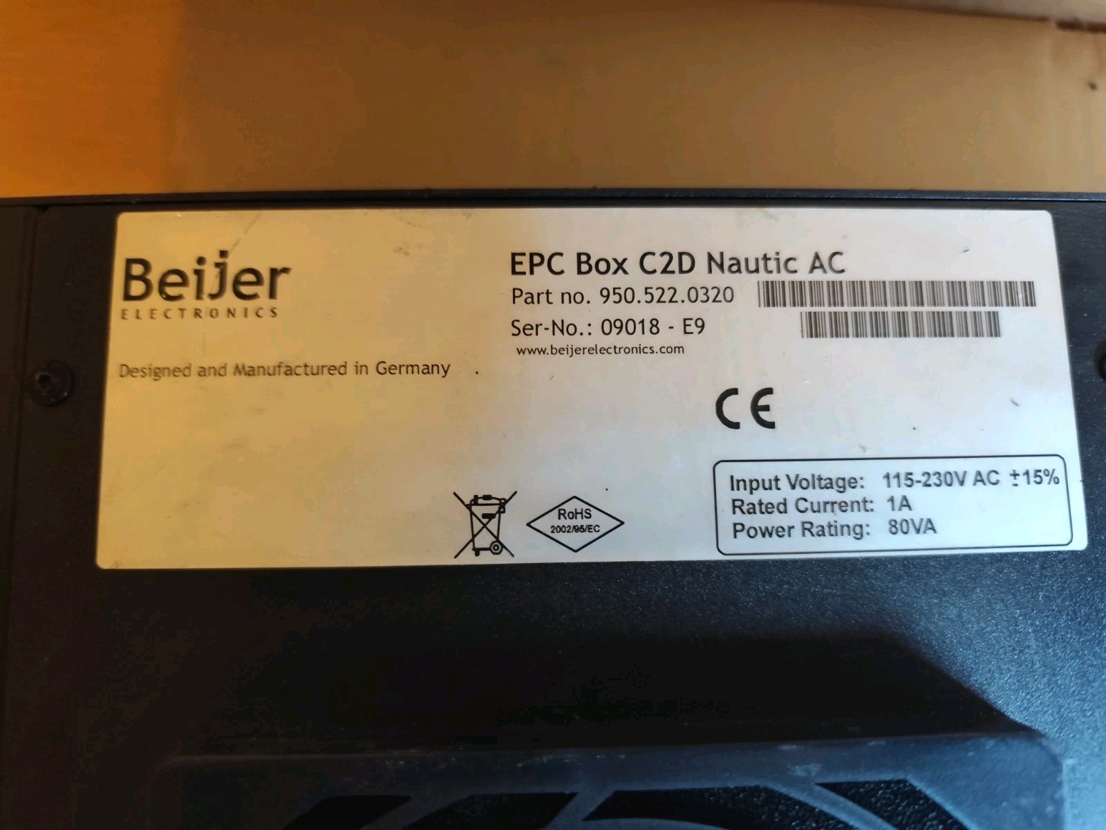 Beijer EPC Box C2D Nautic AC (Used)