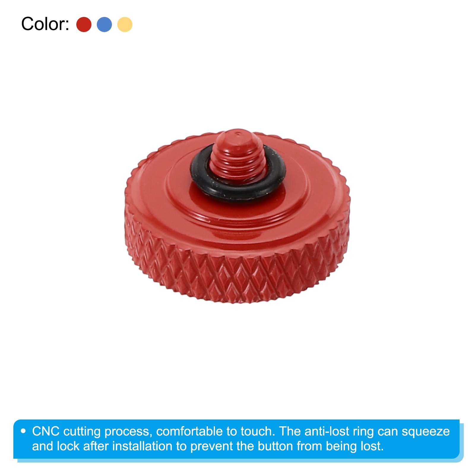Camera Shutter Button 3pcs Shutter Release Button Carved, Red Golden Blue