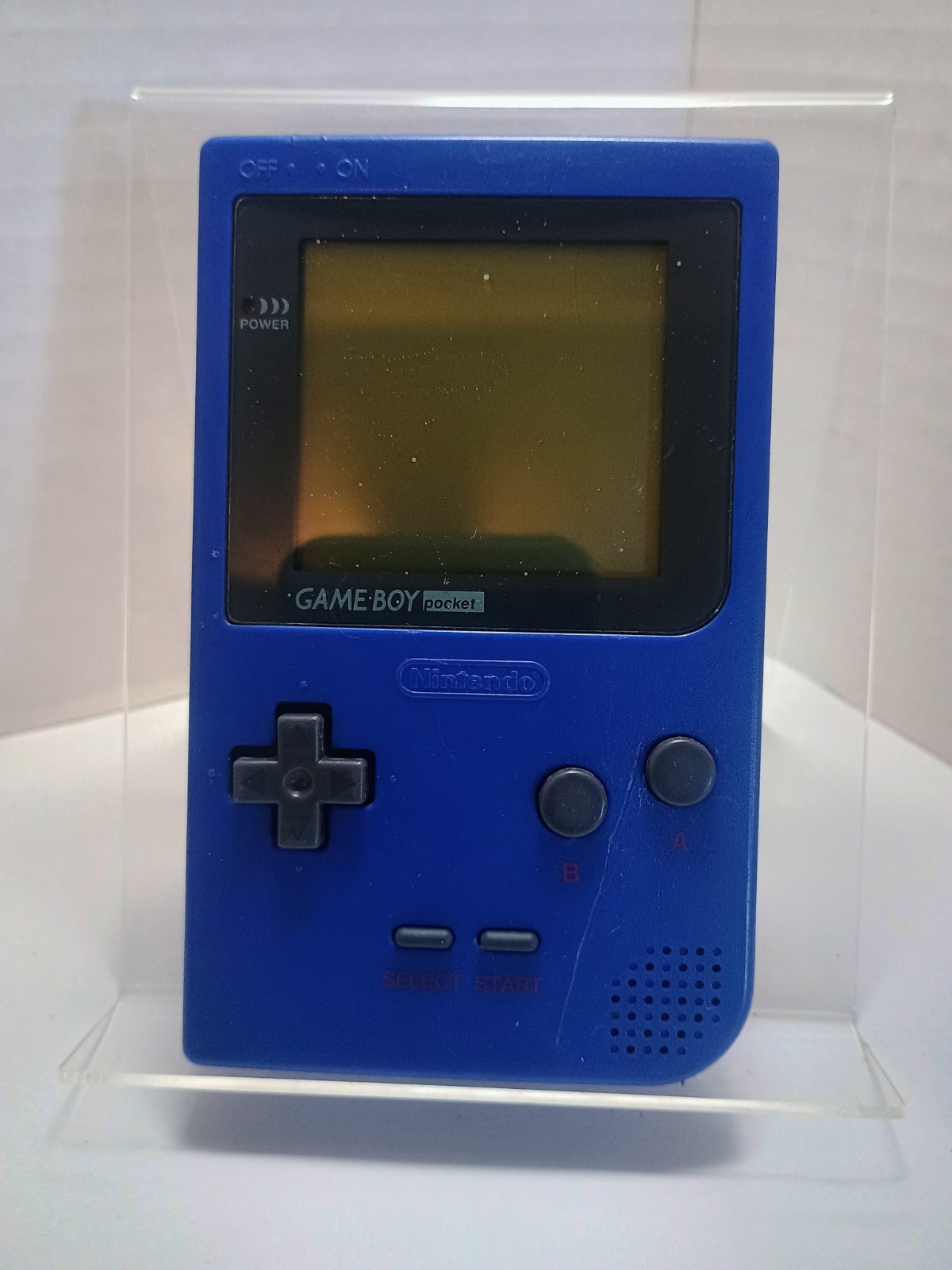 Nintendo Game Boy Pocket Blue Console  **Works Missing Battery Cover**
