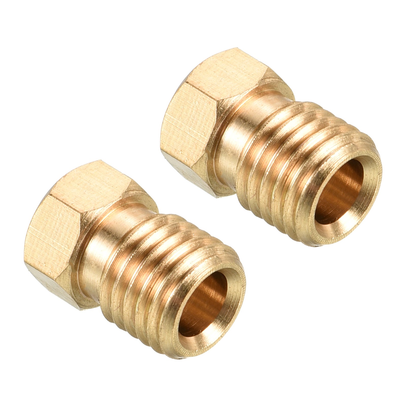 2pcs M8 Male Thread 4.2mm ID Brass Compression Fittings Brass Compression Nut