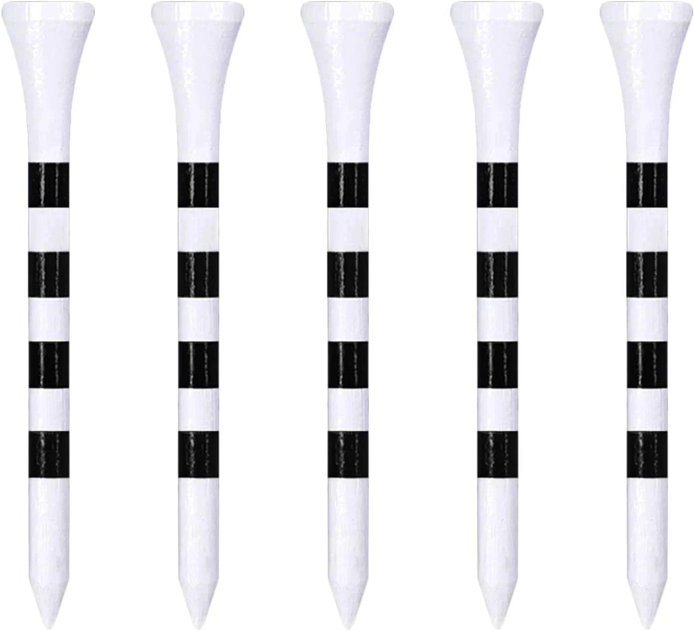 Wooden Golf Tees 2-3/4 inch 100 Count, 2.75 Long Golf Wood Bamboo Tees - Blac...