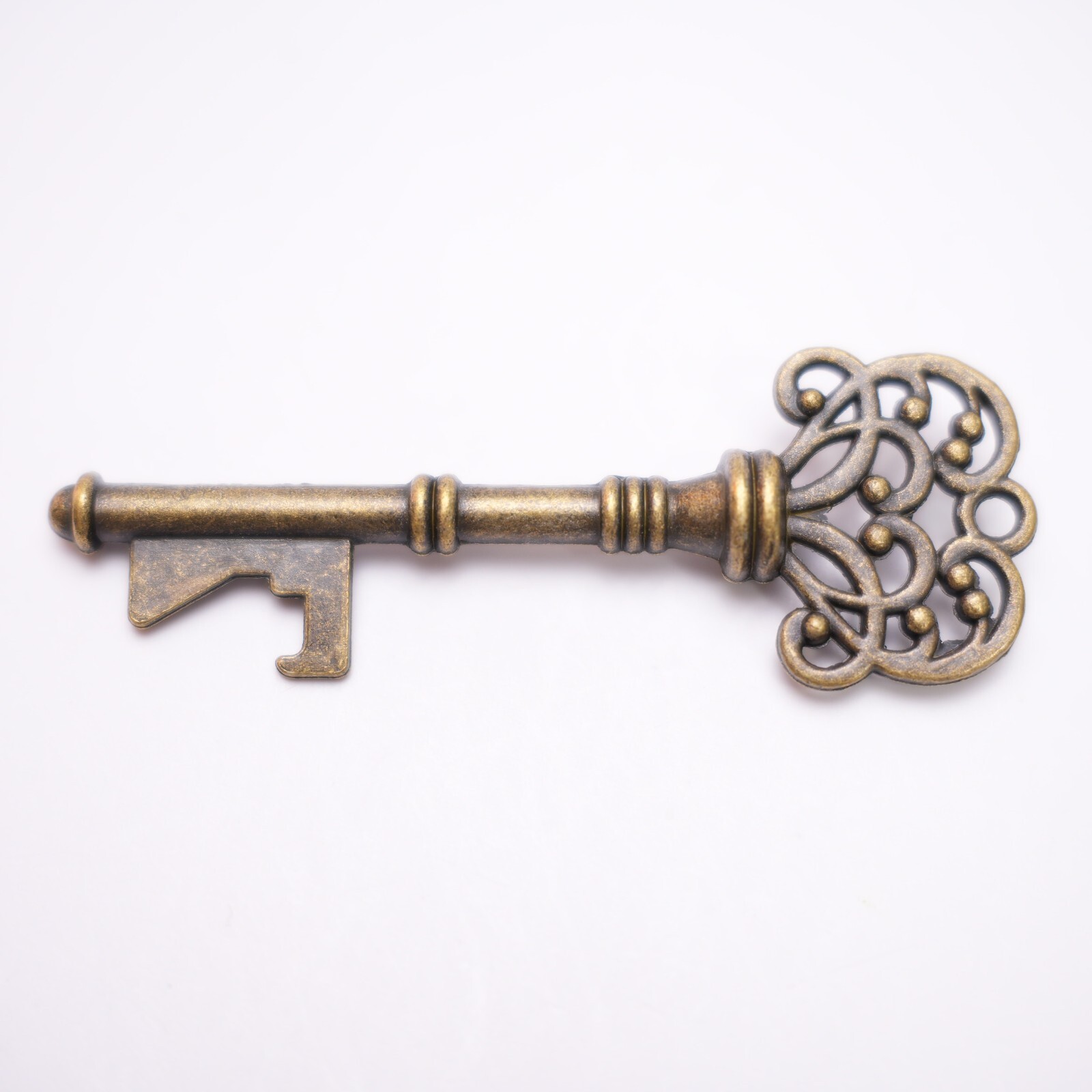 Skeleton Key Plated Brass Bottle Opener Jewelry Vintage-Style Steam Punk