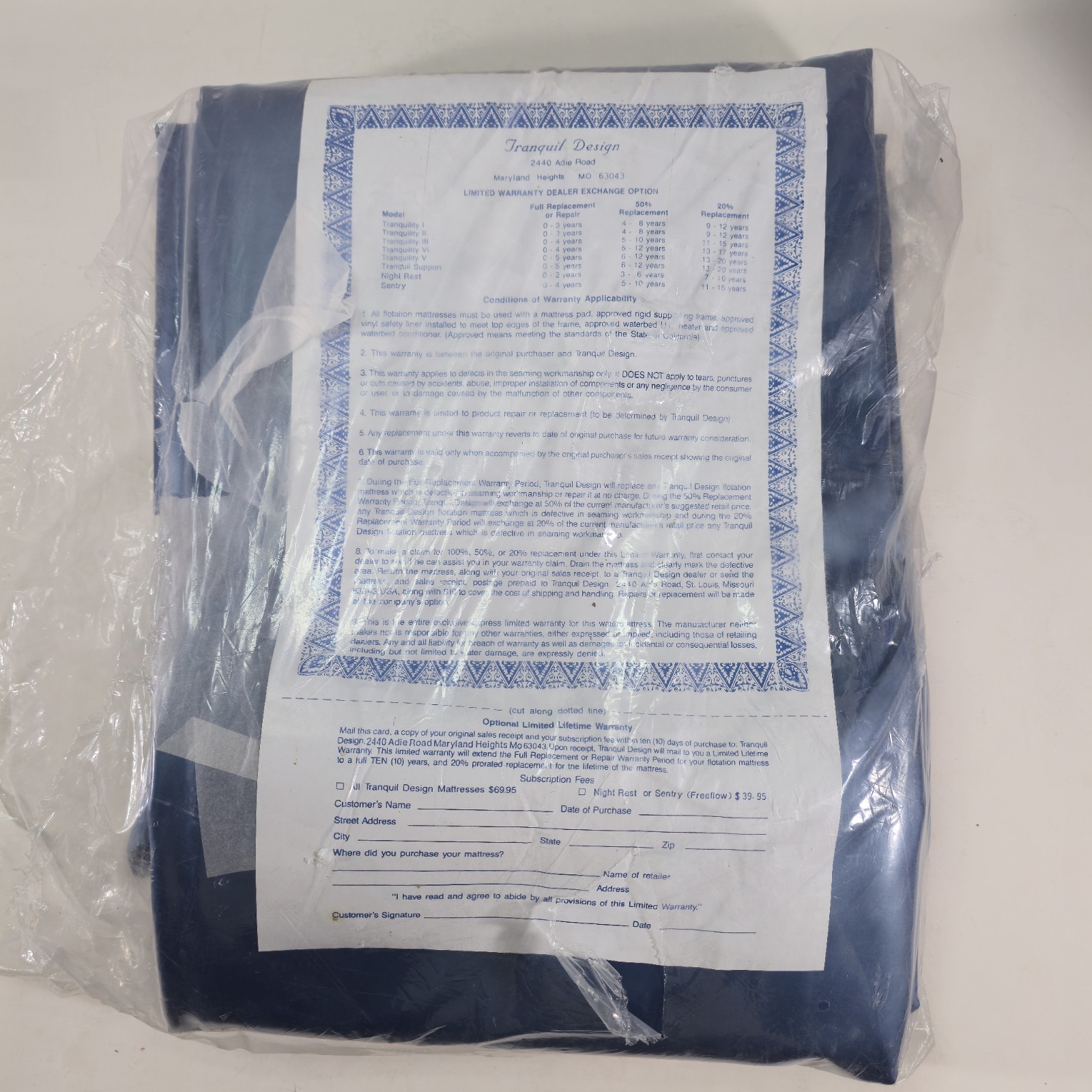 TRANQUIL 60% QUEEN WATERBED MATTRESS 84x60" - READ & WATCH PLEASE