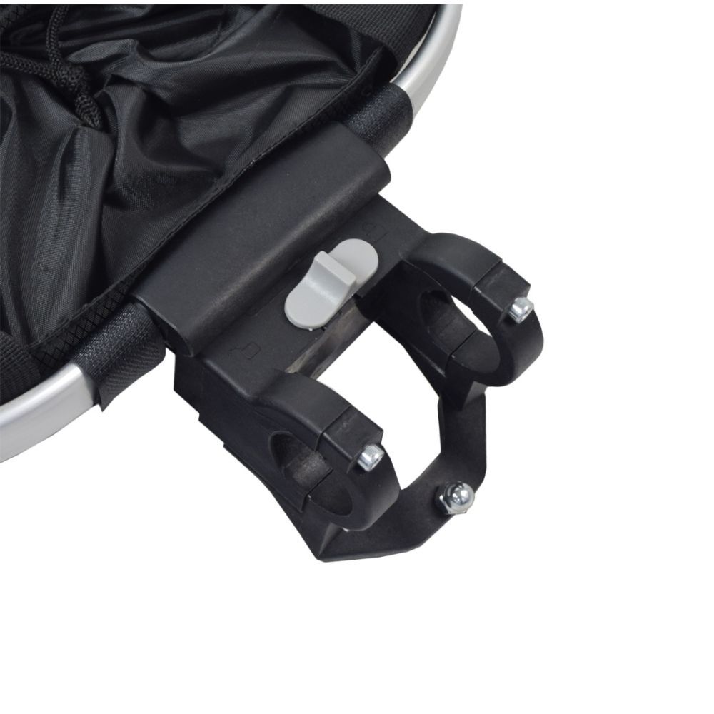 Collapsible Front Basket for Bike & Scooter with Safety Strap, Mounting Brackets
