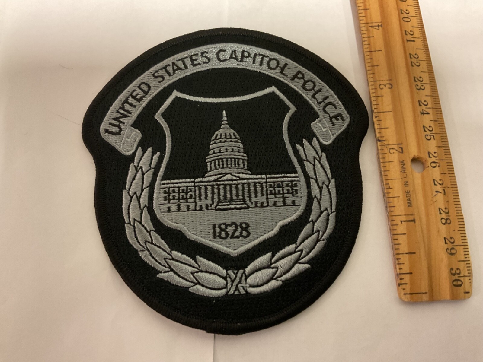 UNITED STATES CAPITAL 1828 POLICE COLLECTORS PATCH SUBDUED FULL SIZE NEW