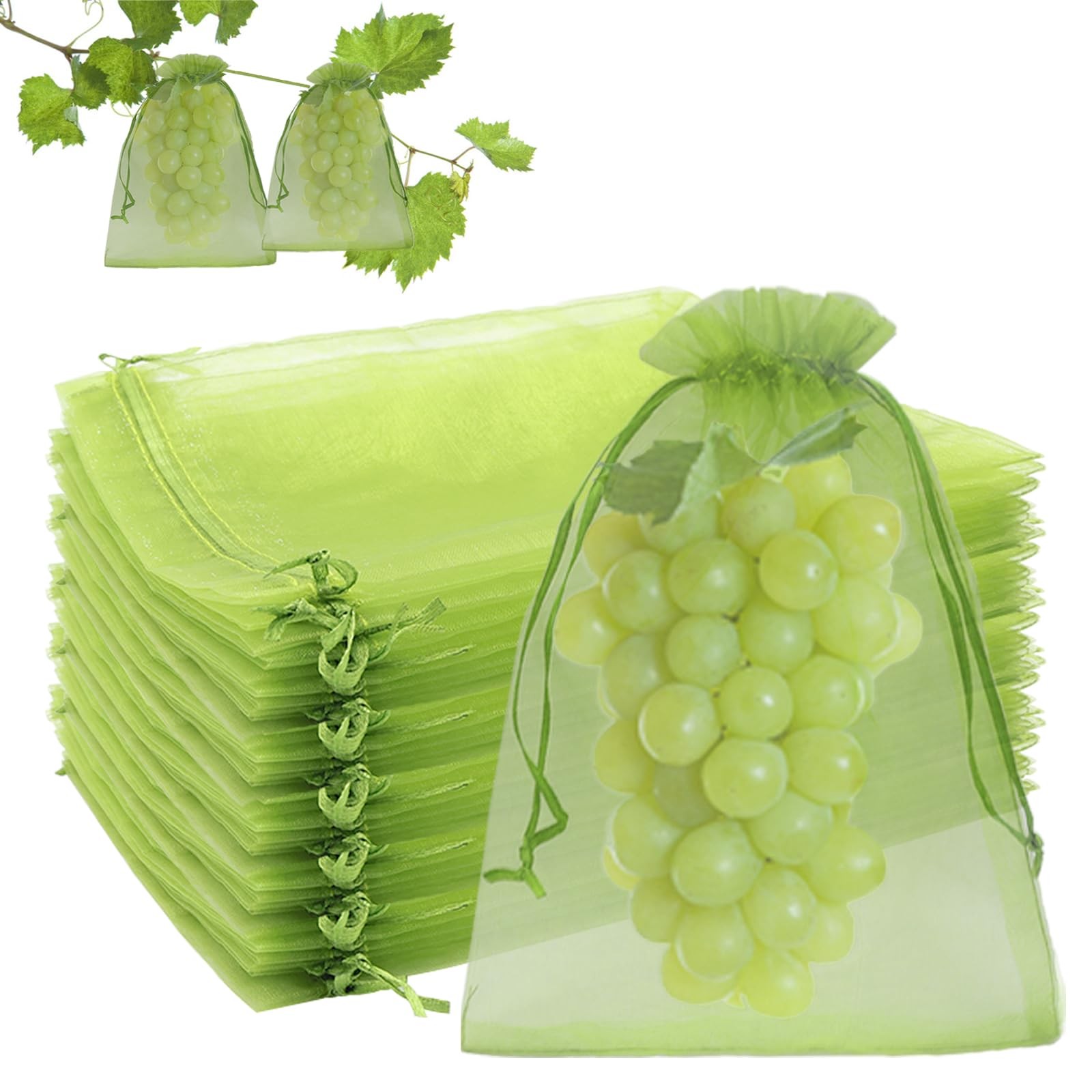 Uigidori 100 Pcs Fruit Protection Bags, 8 x 12 Inch Green 8X12 Inch,