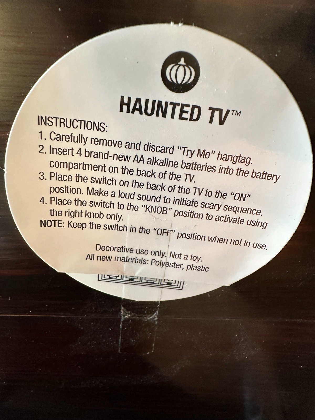 Decorative Retro TV Prop/Skull Face (Target)