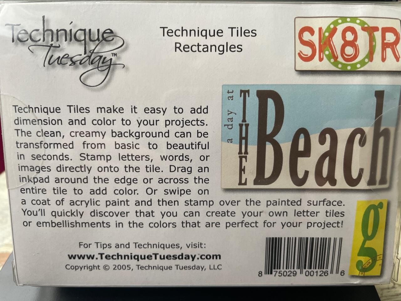 vintage TECHNIQUE TUESDAY TILES RECTANGLES stamping surface dimensional 18 piece