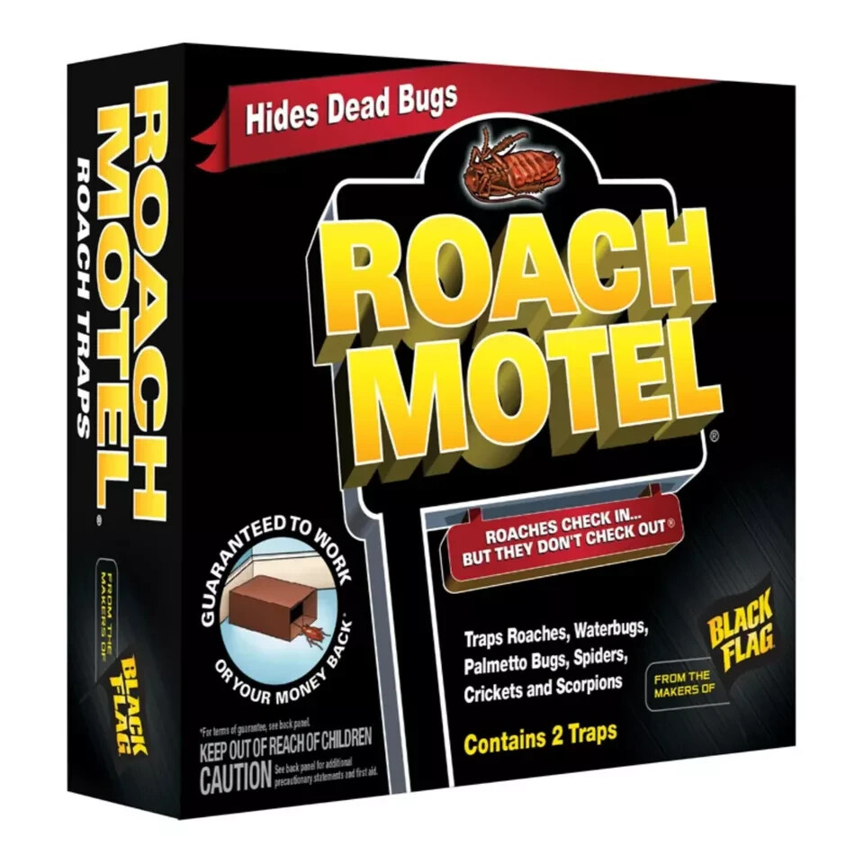 Black Flag Roach Motels Cockroach Bug bait Glue Trap Spider Motel