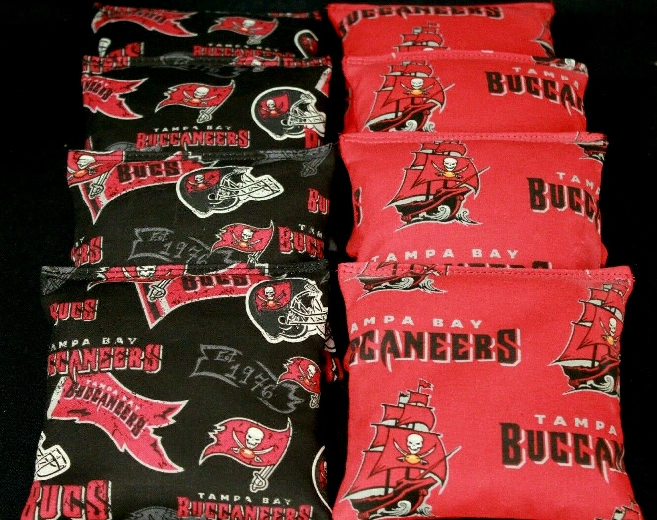 TAMPA BAY BUCCANEERS CORNHOLE BEANBAGS  8 ACA Reg Bags