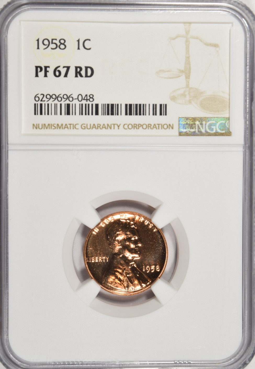 1958 PROOF LINCOLN CENT ~ NGC PF67 RD ~ NICE RED FLASHY LUSTER!