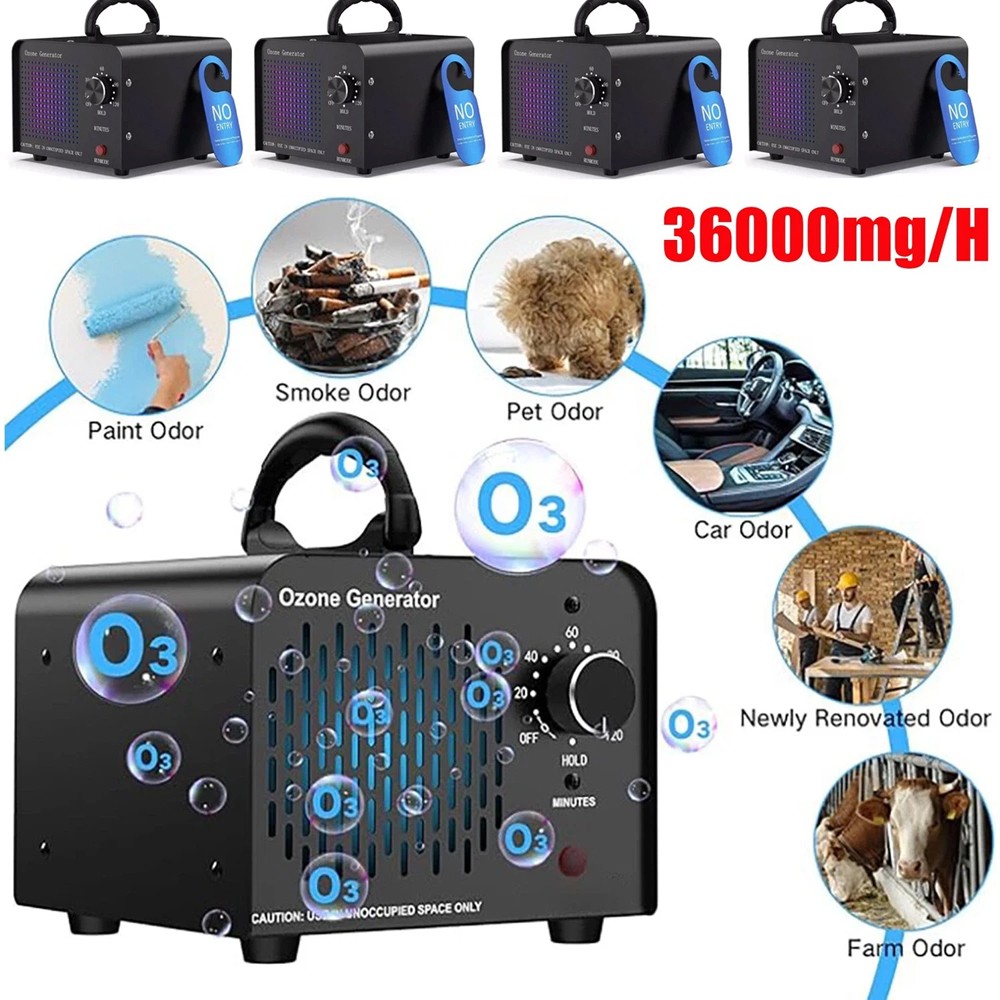 Ozone Generator 36000mg/h Commercial Ozone Machine Odor Removal for Car Home