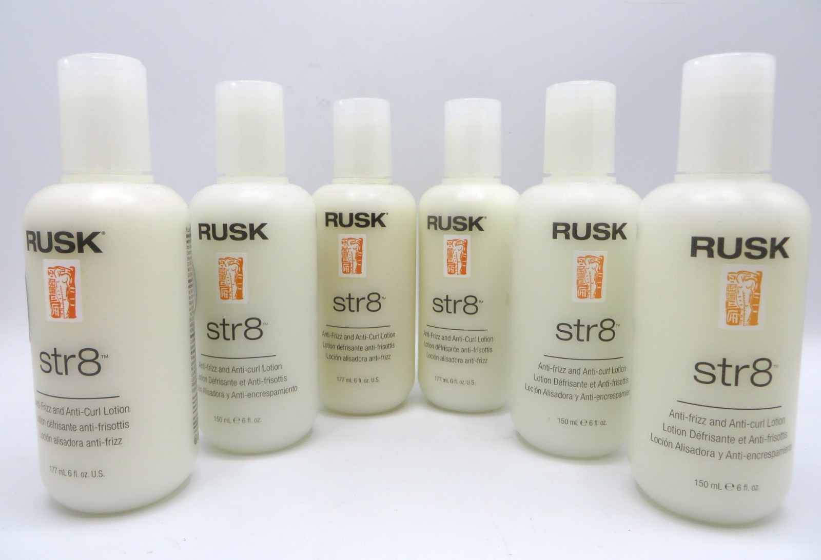 RUSK STR8 ANTI FRIZZ &ANTI CURL LOTION 6 OZ (Lot of 6)