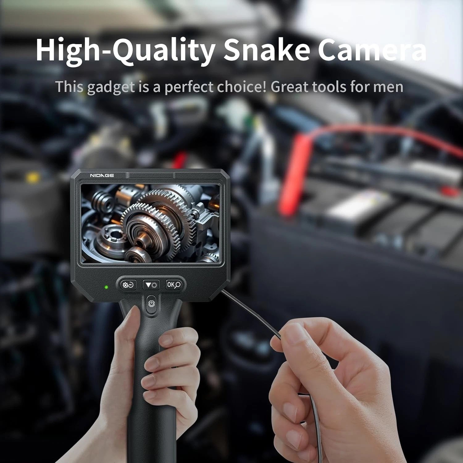 Versatile 3.9mm Borescope - 1920P HD, Adjustable Lights, Perfect for Mechanics