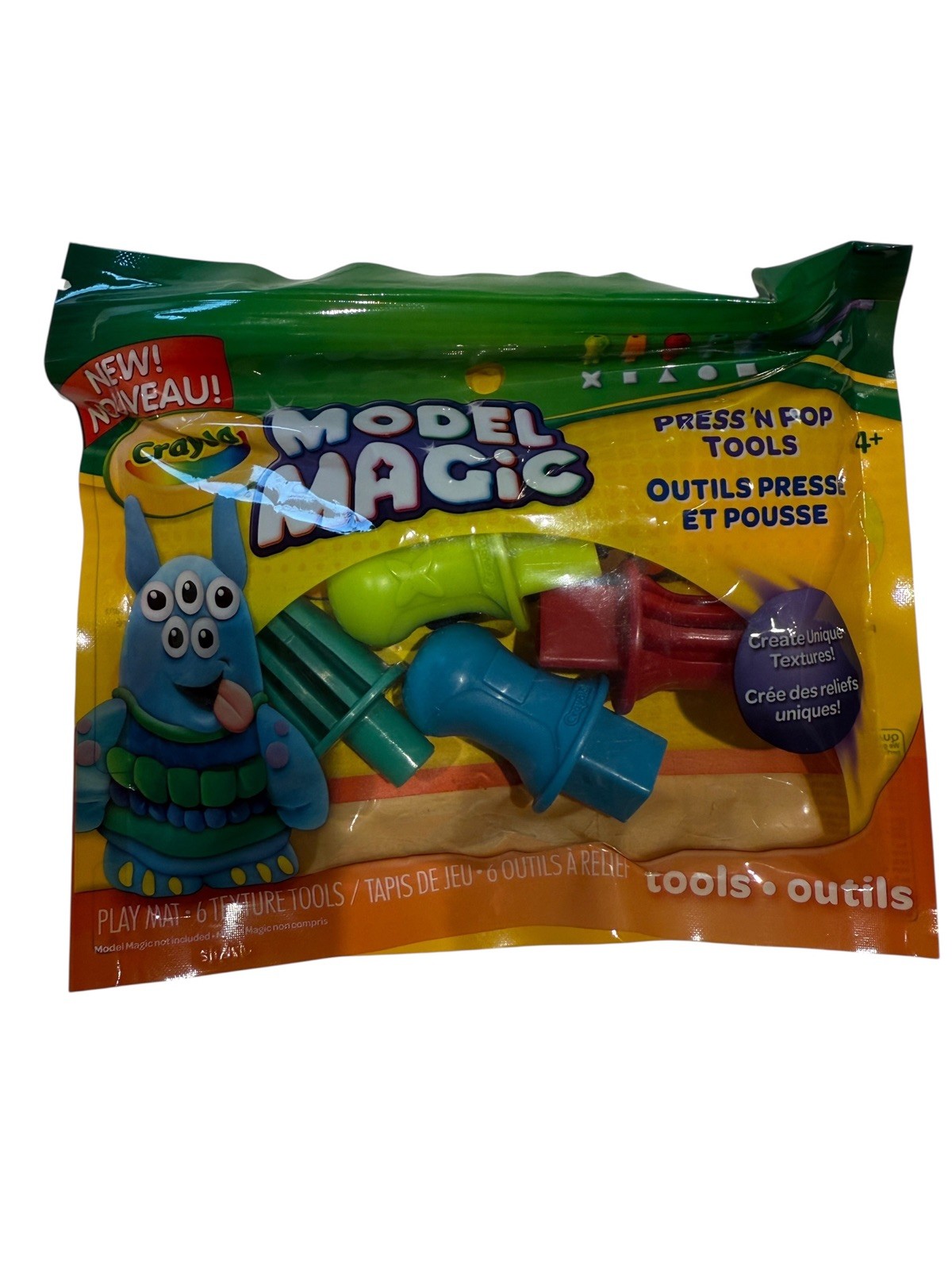 Crayola Model Magic Air Dry Modelling Clay Press N Pop Tools, Kids Arts & Crafts
