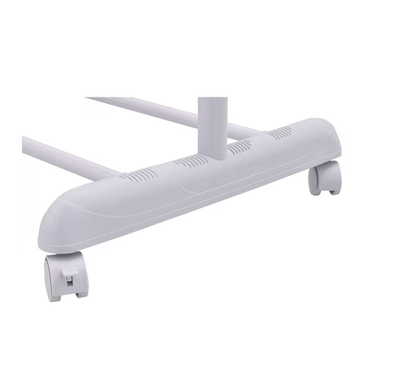 Mainstays Adjustable Metal Rolling Garment Clothes Rack, Chrome & White.....