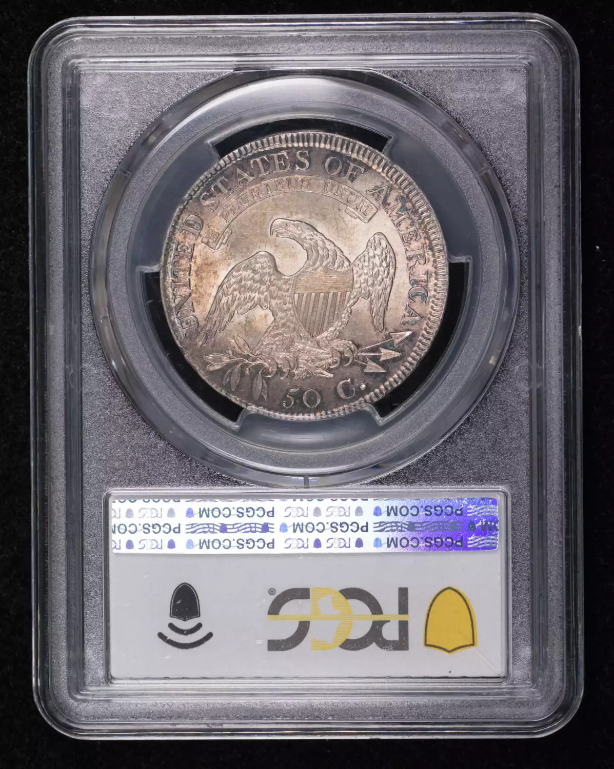 1811 P Capped Bust Half Dollars PCGS MS-61 Small 8 Rainbow Toning