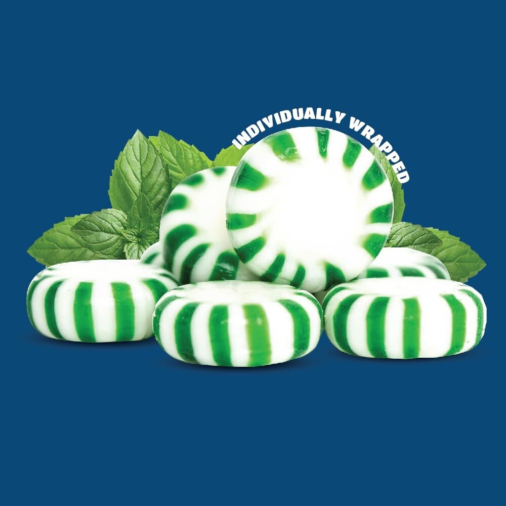 Spearmint Starlight Mints, Individually Wrapped, Bulk Hard Candy (2 Pounds) Sale