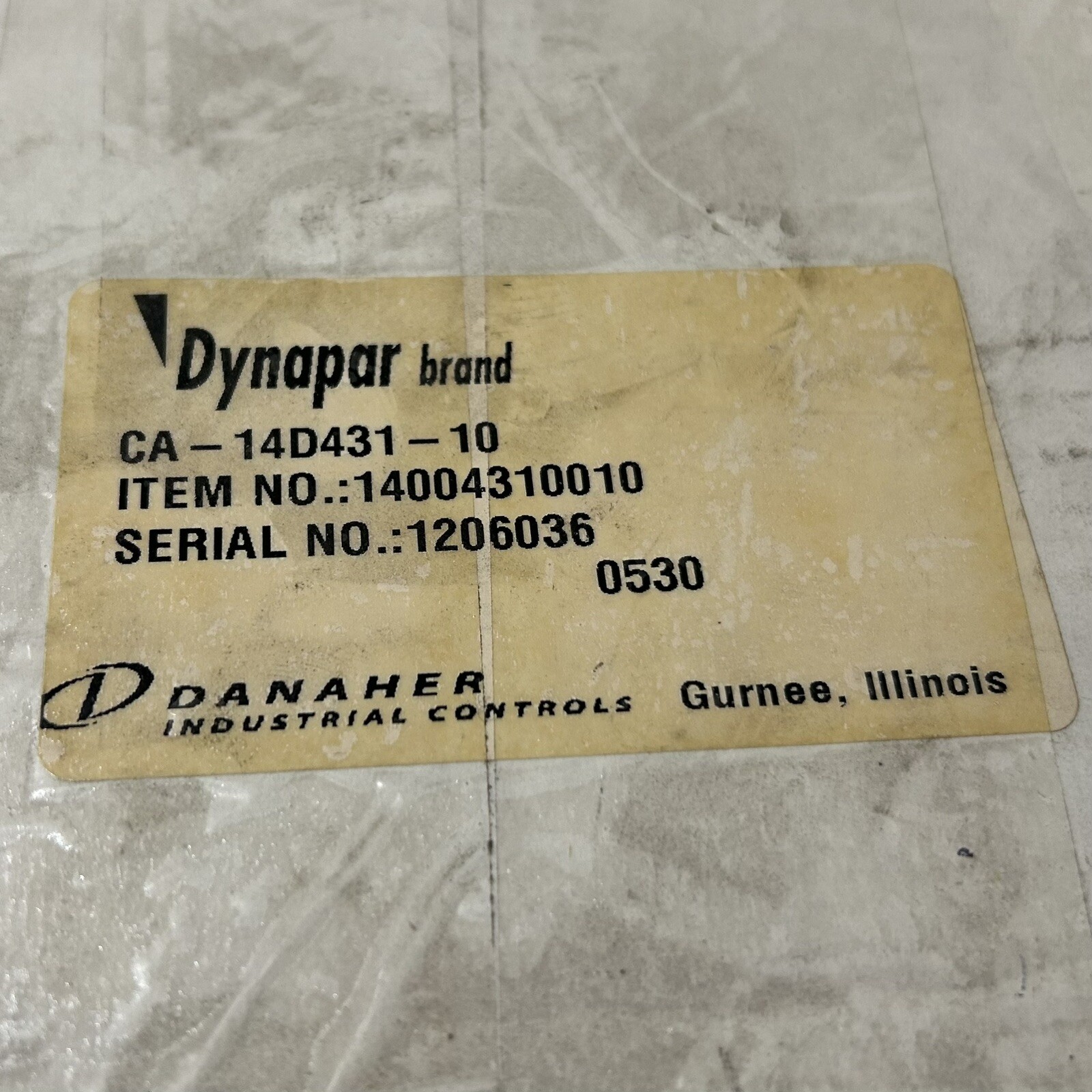 DYNAPAR CA-14D431-10 ENCODER CABLE ASSEMBLY 10' CA14D43110