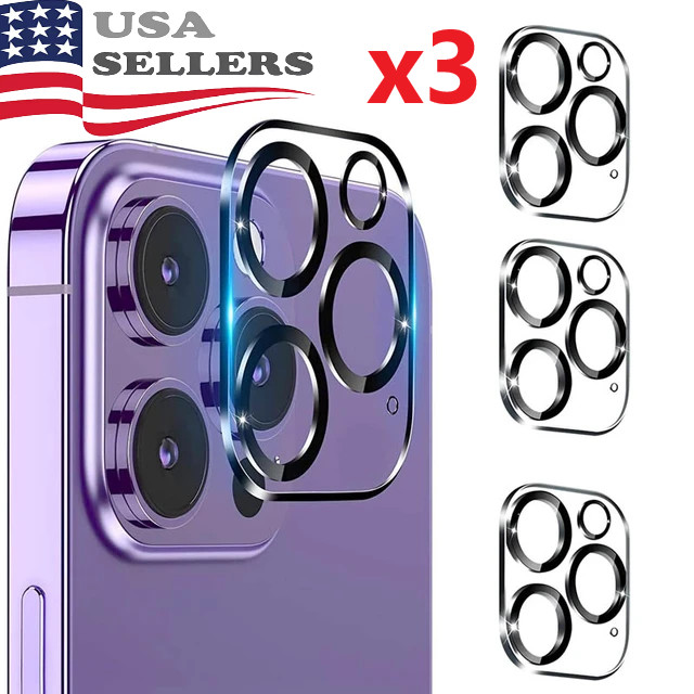 For iPhone 16 15 14 12 11 Pro Max Tempered Glass Camera Lens Cover Protector LOT