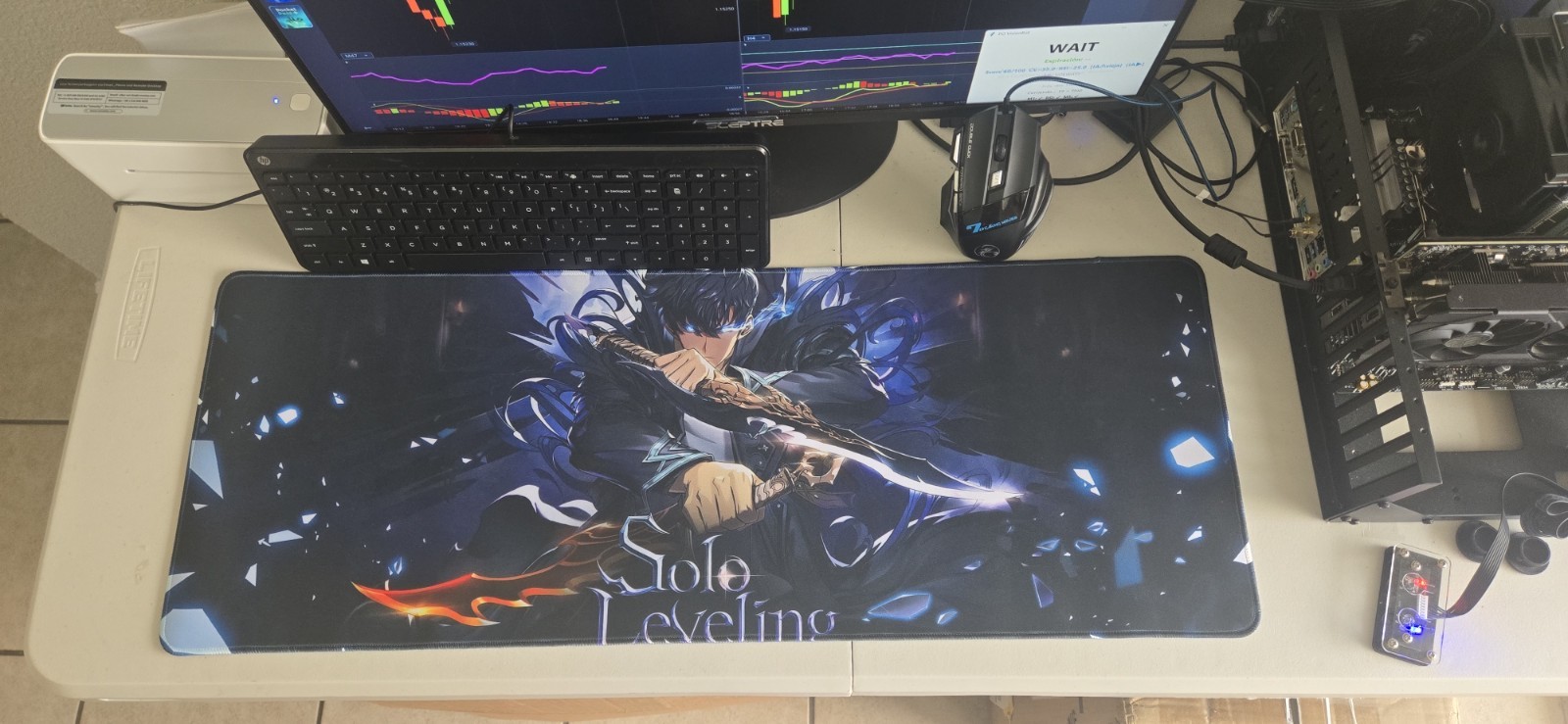 Solo Leveling Mousepad XXL (80x30cm) - Sung Jinwoo - Bordes Cosidos Anime #2