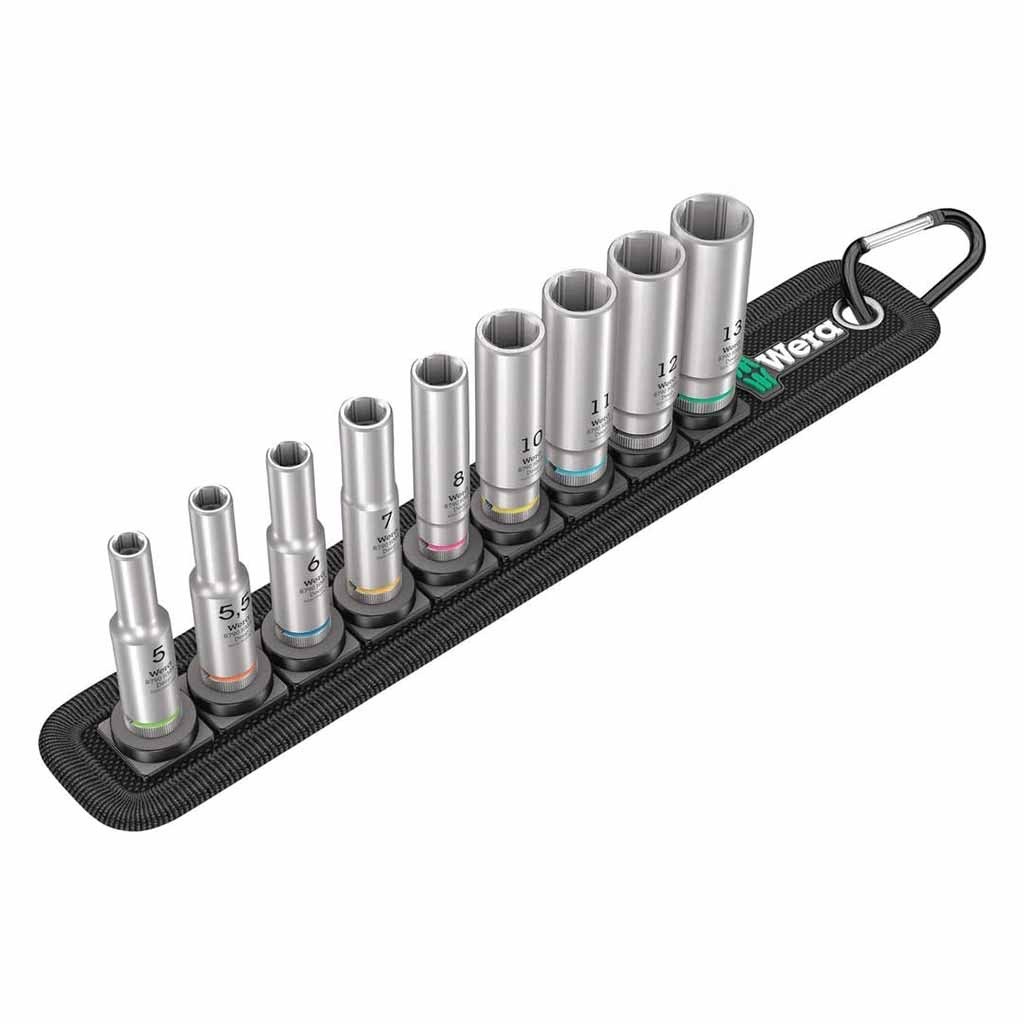 New Wera 1/4″ Belt Metric Deep Socket Set - P/N 05004525001