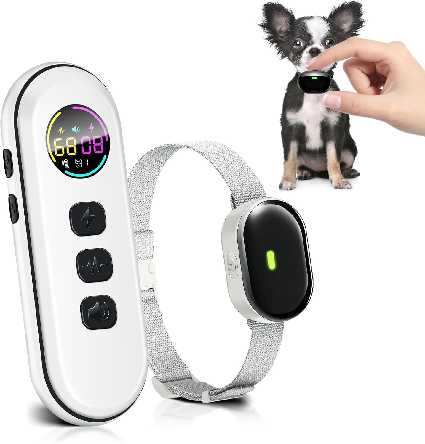 Ultra-Small Dog Shock Collar with Remote, Ultra-Light & Thin Dog Training Collar