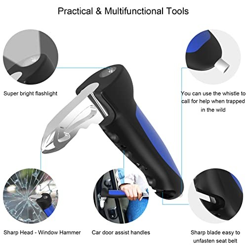 5 in 1 Vehicle Support Handles Elderly Portable Blue-with nylon handle