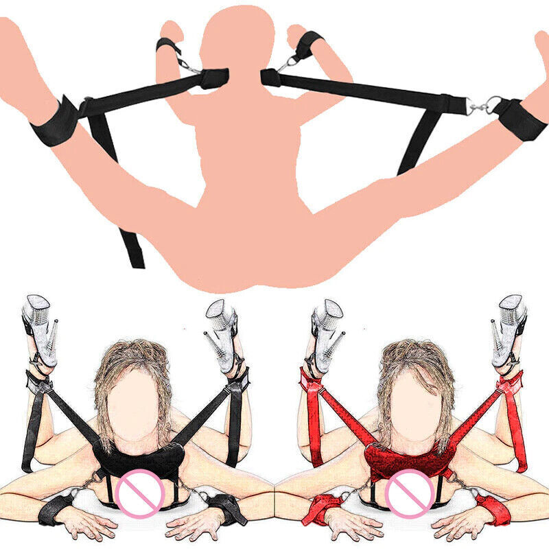 Nylon Sex Pillow Straps Belt Wrist Handcuffs Ankle Leg Cuffs for women