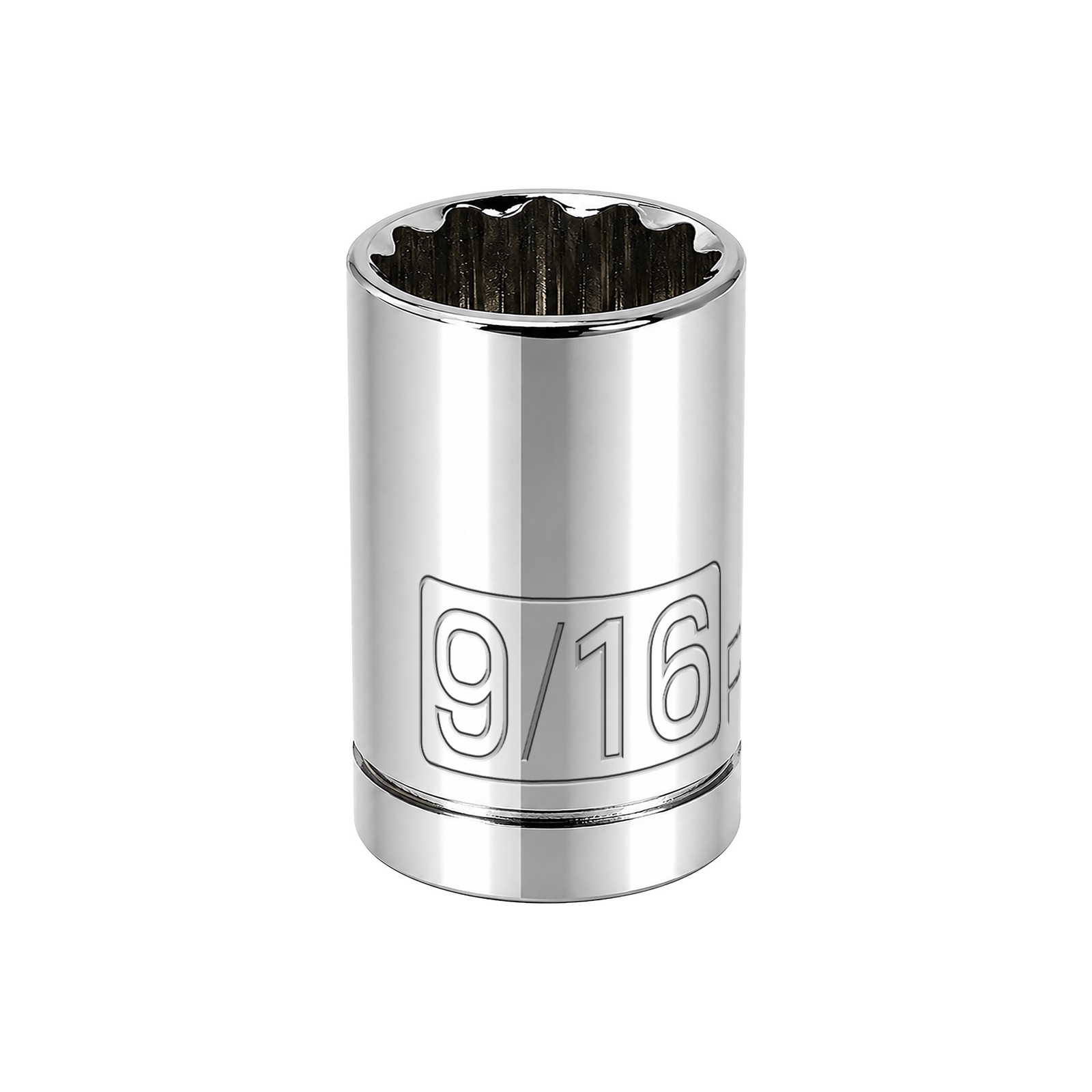 Powerbuilt 3/8 Inch Drive x 9/16 Inch 12 Point Shallow Socket - 641005