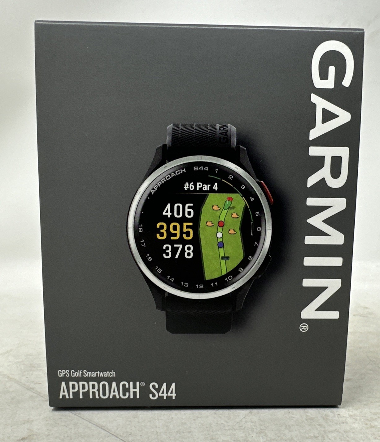 New Garmin Approach S44 GPS Golf Watch 010-03009-00 Black band
