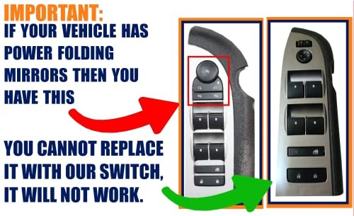 Window Master Switch for 2009-2017 Chevrolet Traverse (20945129, Chevy,