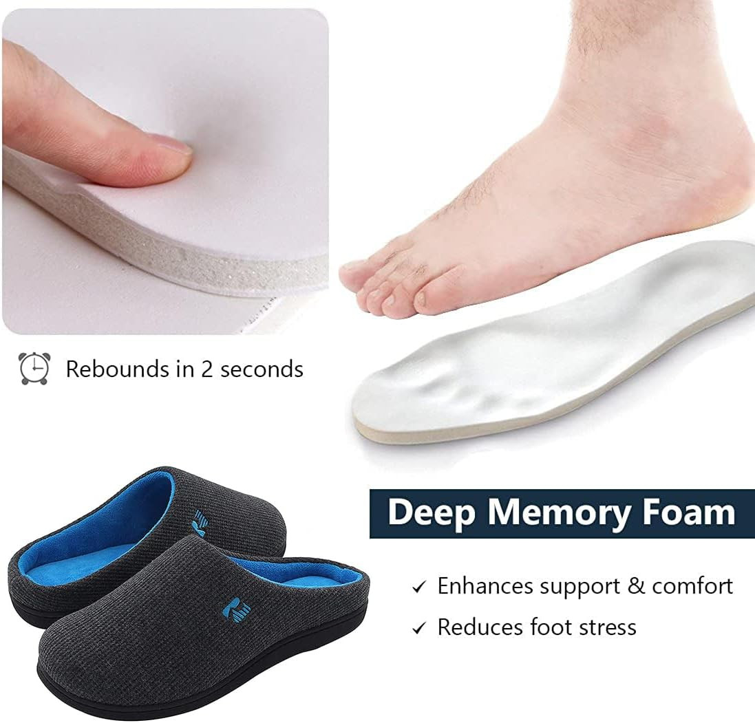 Rockdove Men'S Original Two-Tone Memory Foam Slipper