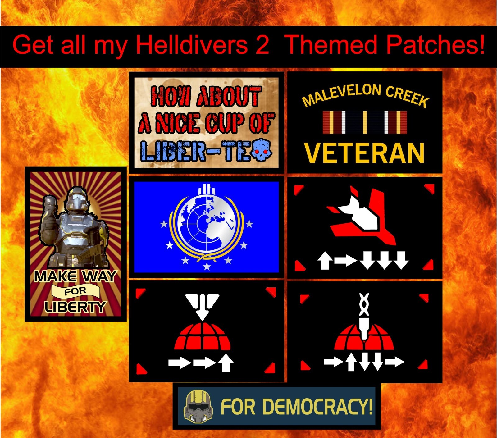 Helldivers 2 USA Flag / Super Earth Flag Morale Patch