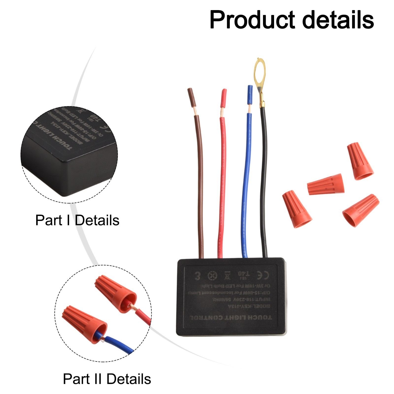 Control Module Suitable For Various Lamps Black Touch Head Flexibility